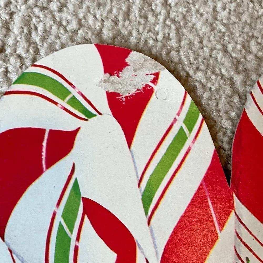 Set of 4 Holiday Christmas Diecuts by Eureka U.S.A. Candy cane Santa/Sleigh Caro